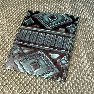 Stylish Blue and Brown Card Holder